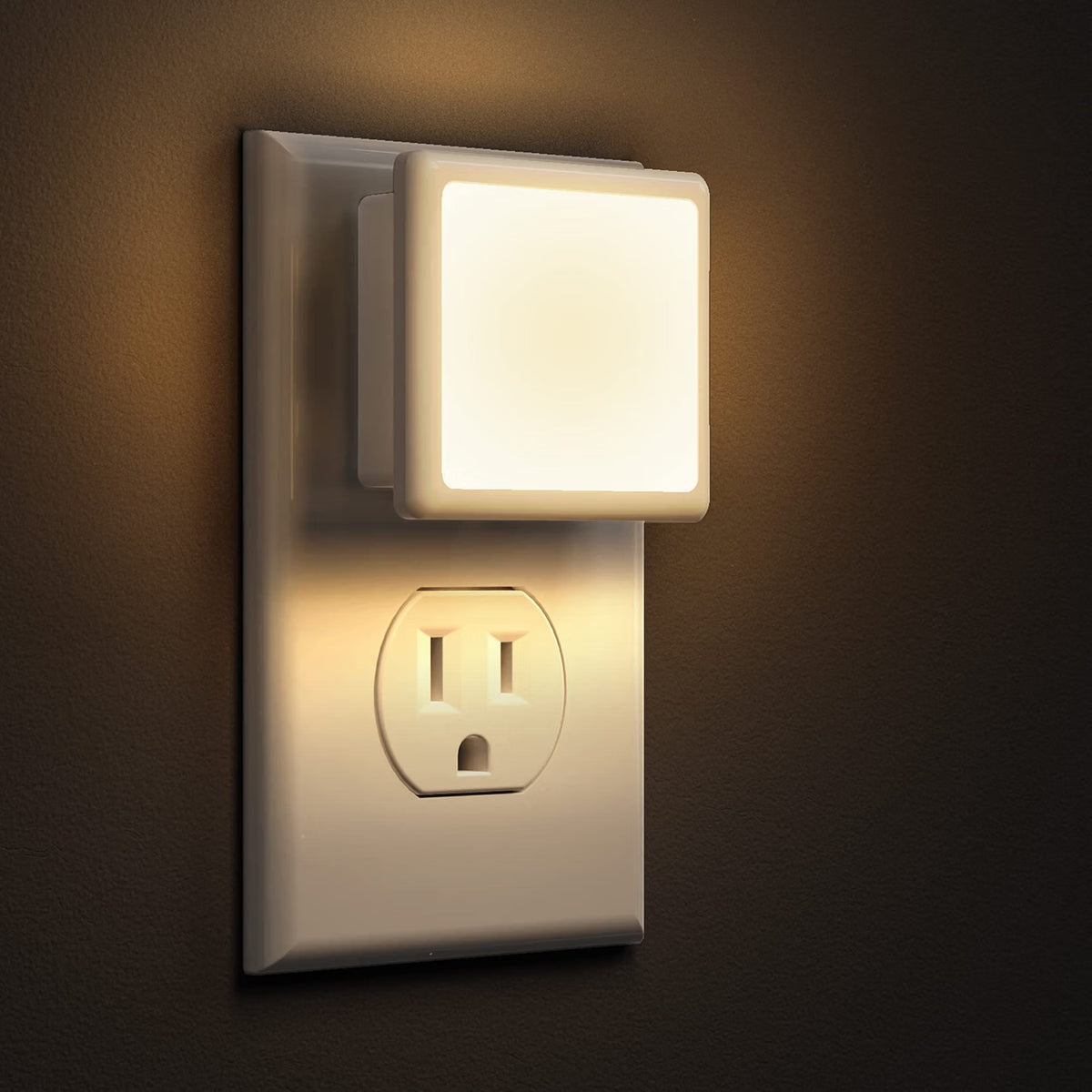 LED нощни лампи, комплект от 2 броя, включете се в стената